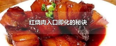​红烧肉入口即化的秘诀视频播放 入口即化的红烧肉窍门